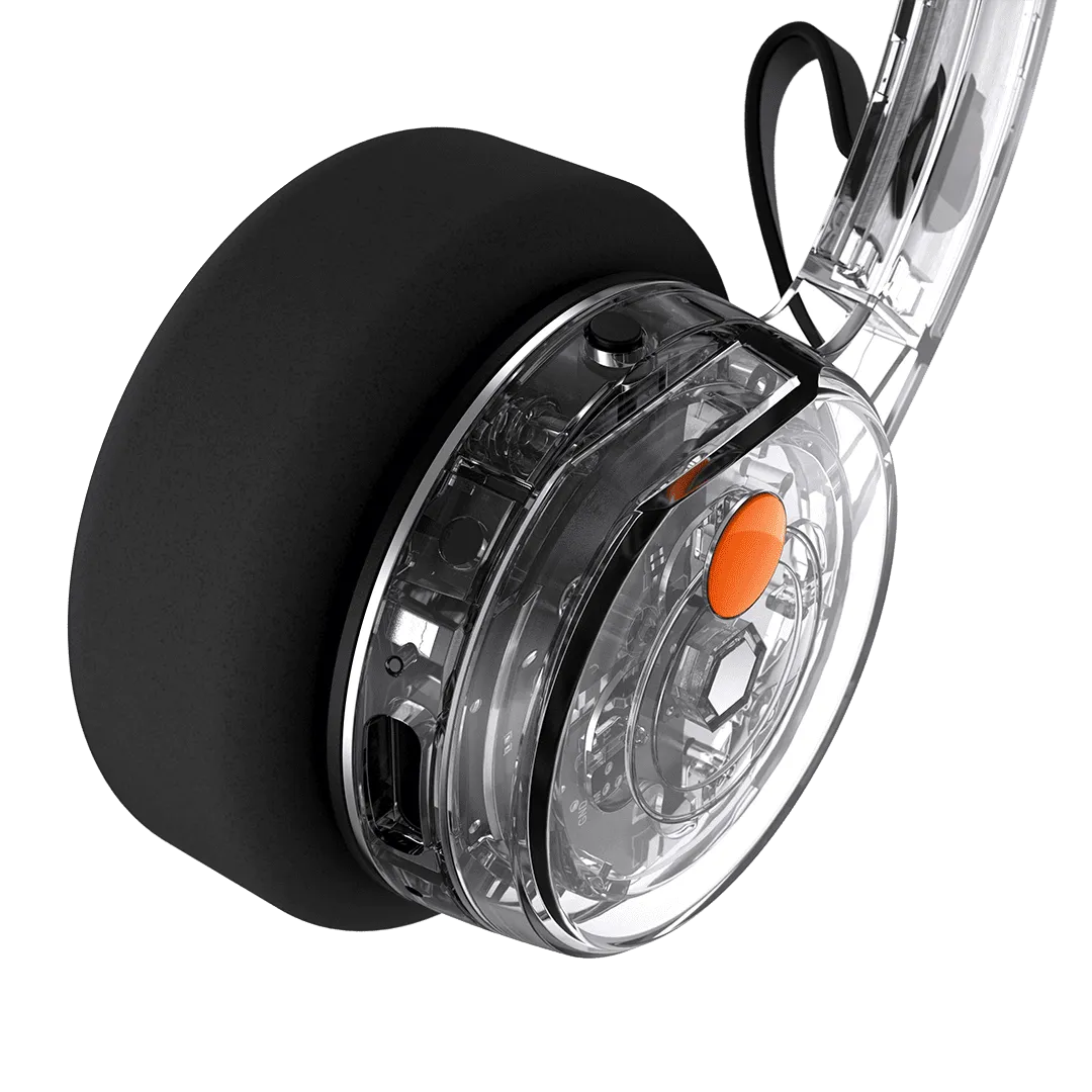Mondo by defunc Freestyle トランスペアレント Retro Bluetooth Headphones – MONDO Freestyle Black